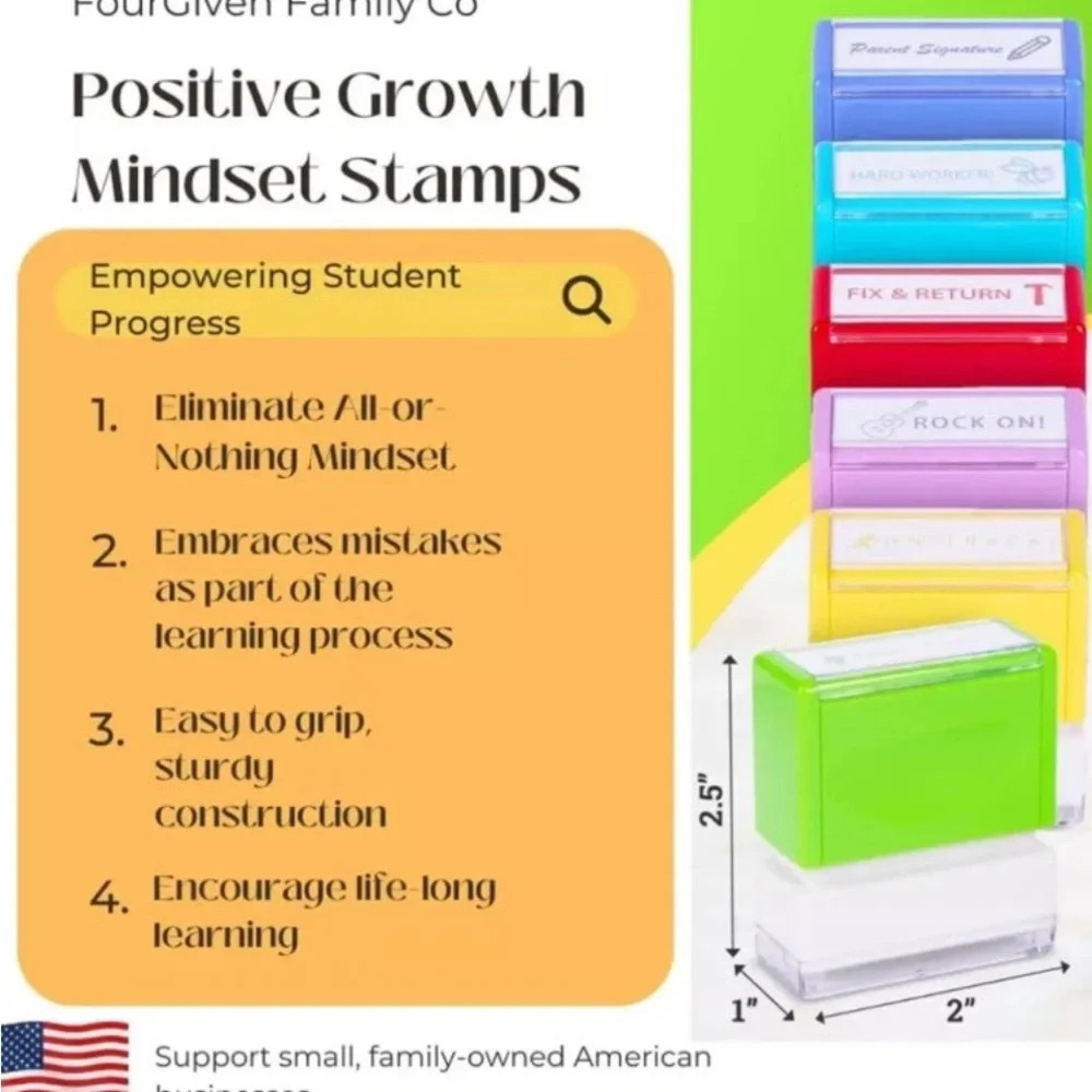 Colorful Motivational Stamps Set